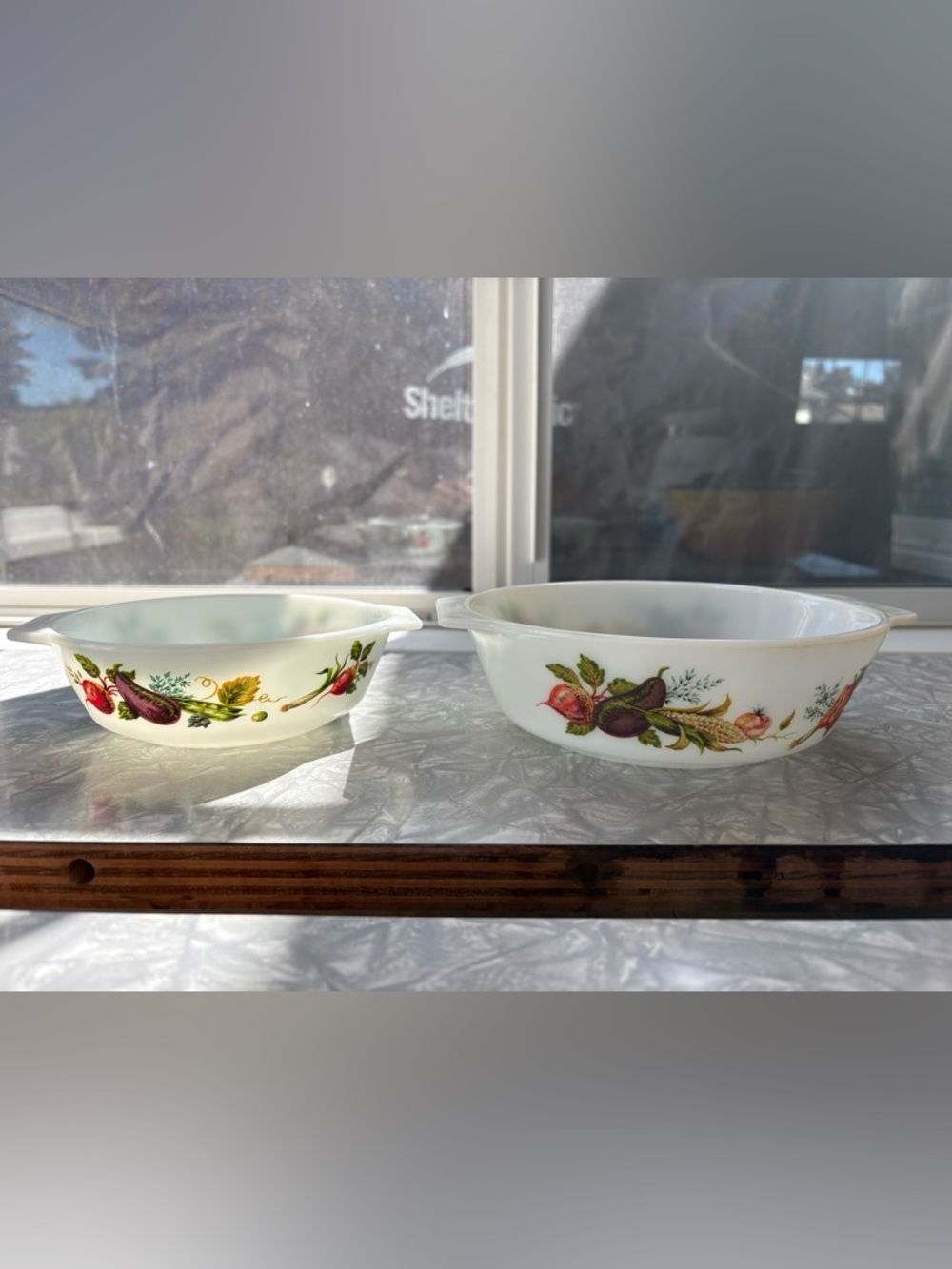 JAJ Pyrex Fruit-Print Serving Bowl Set of Two Accent